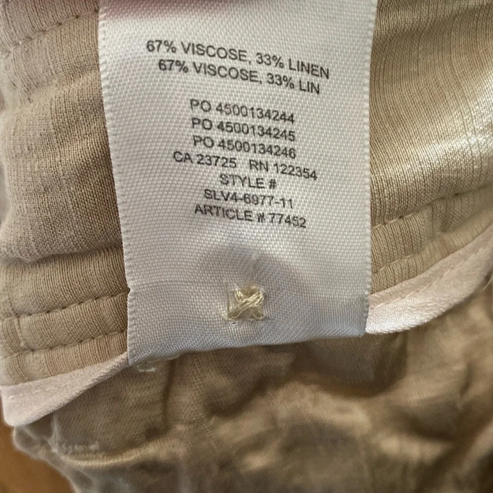 Aritzia Wilfred Kafka Belted Linen Blend Cargo Utility Pant Size 2
